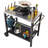 Outdoor Grill Dining Cart With Double-Shelf, Bbq Movable Food Prep Table, Multifunctional Stainless Steel Table Top, Portable Modular Carts For Pizza Oven, Worktable With 2 Wheels, Carry Handle-292431627