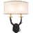 Rustic Lodge Wrought Iron Candle Wall Light