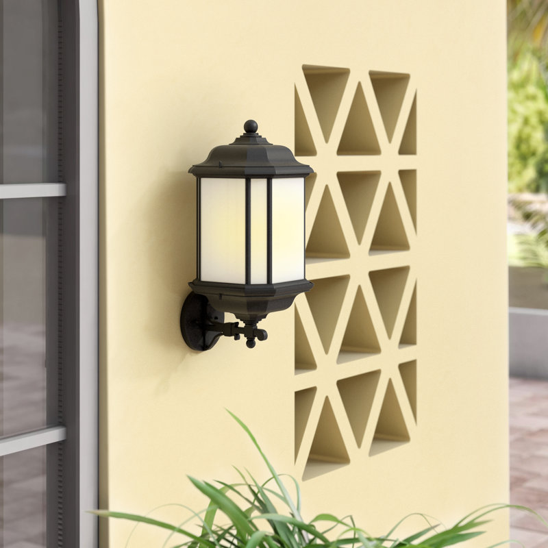 Kent One Light Outdoor Wall Lantern from Generation Lighting , Black, No