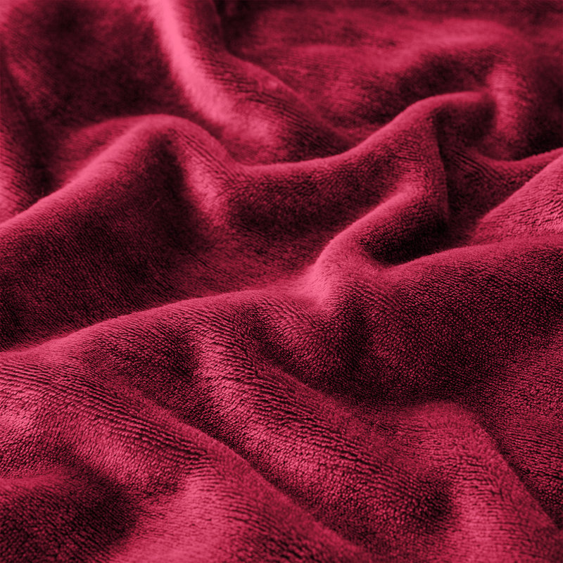 Aspire Homeware Deluxe Hotel Collection Ultra-Soft Sherpa Fleece Throw Blanket for Plush & Cozy Comfort, Burgundy