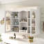 Armoire à pharmacie murale avec 2 portes en verre - Rangement au-dessus de la toilette, amplement d'espace pour la salle de bain