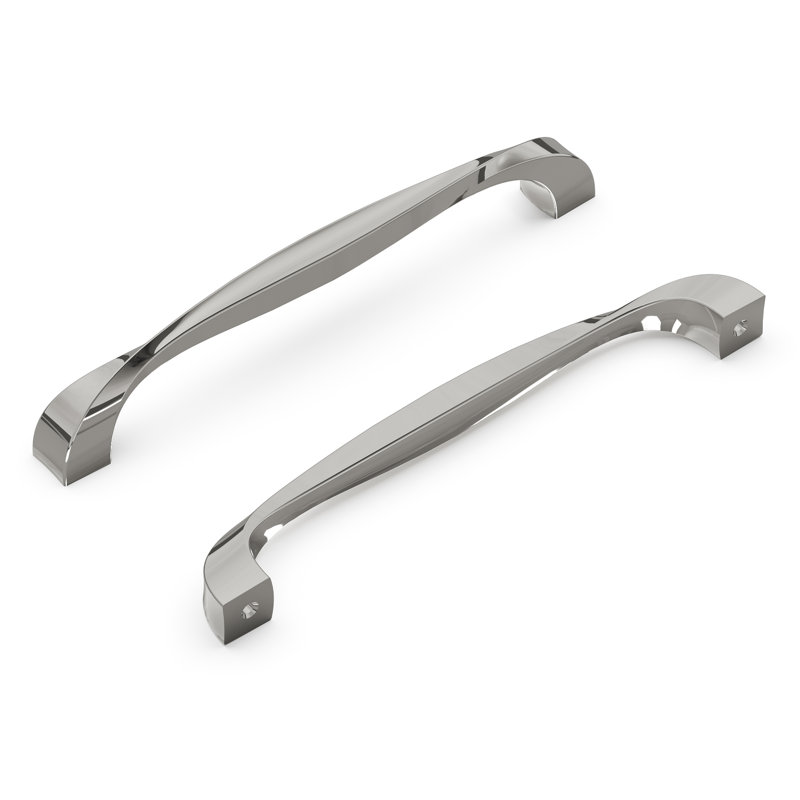 Poignée à poignée Twist Collection - Poignée d'armoire de 6 5/16 po nickel poli - Quincaillerie transitionnelle pour tiroirs et armoires