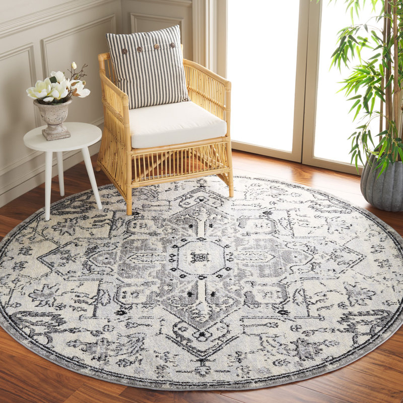 Tulum Performance Oriental Rug, Round 6'7"