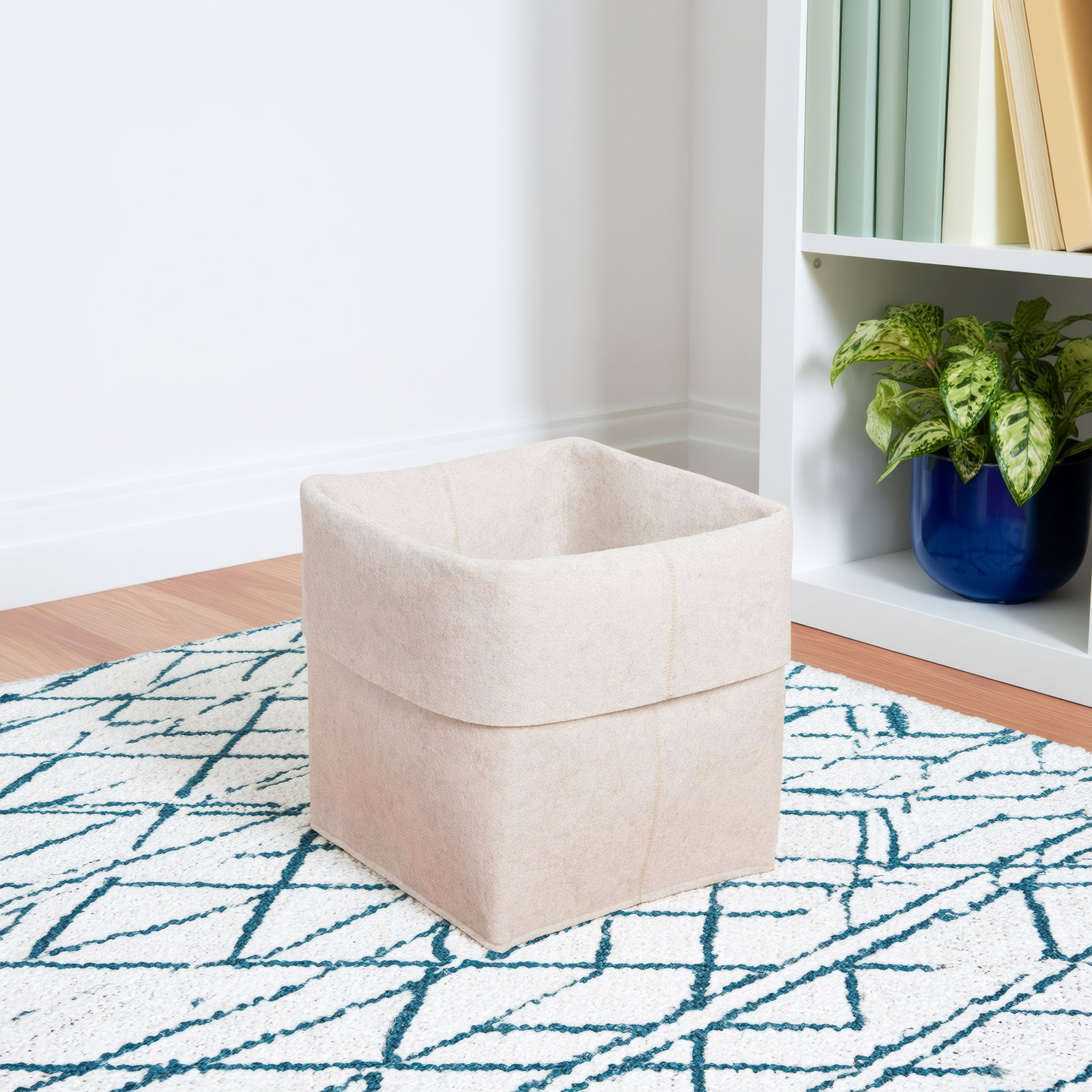 Flex Felt Wool Storage Bin, Beige