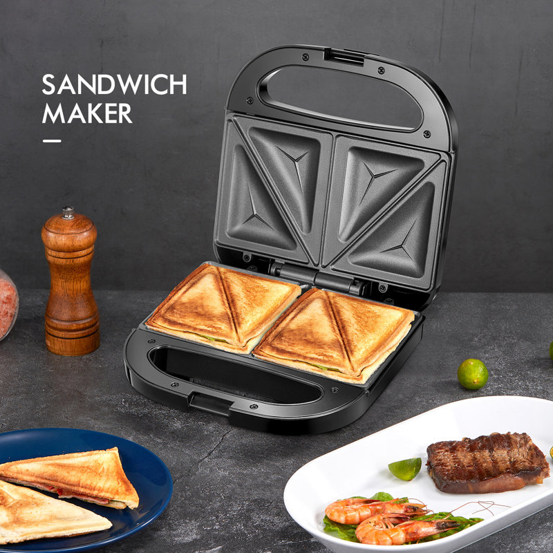 Panini Press & Sandwich Maker - Nonstick Surface, Easy Clean, Compact for Storage, Perfect for Grilled Cheese, Bacon, Eggs & Steak