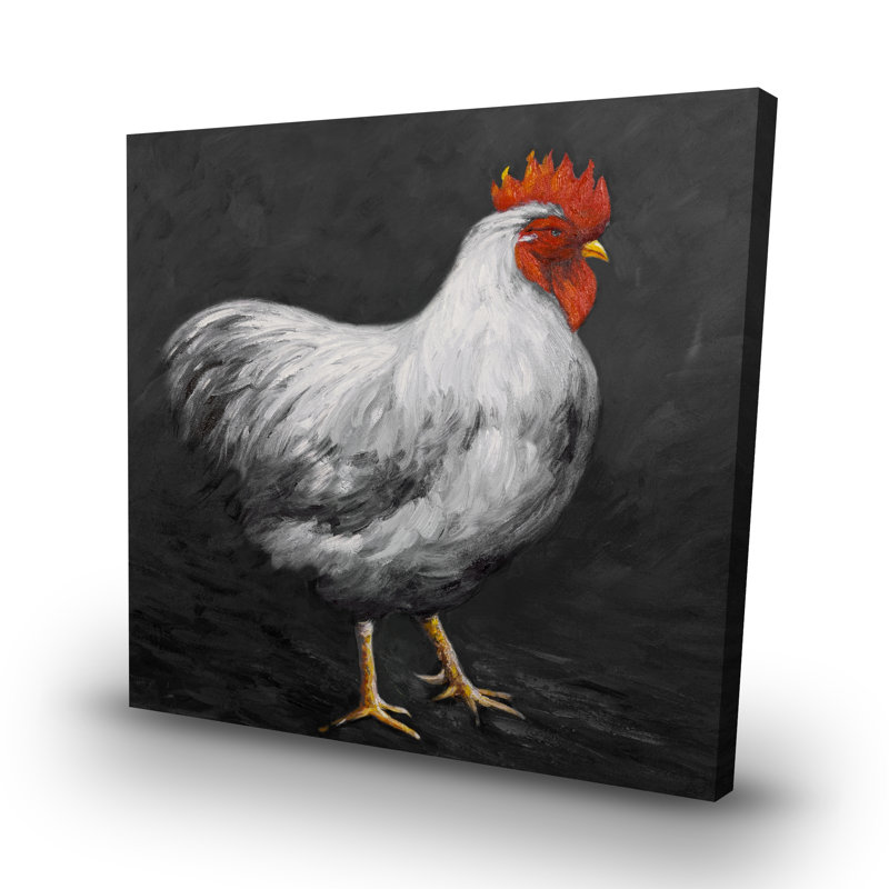 rooster 2 - 32"x32" art on canvas
