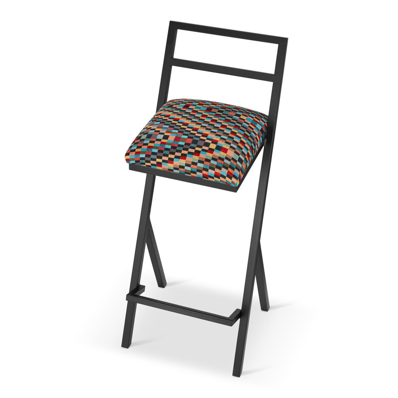 Magdaia Upholstered Counter Stool with Metal Frame