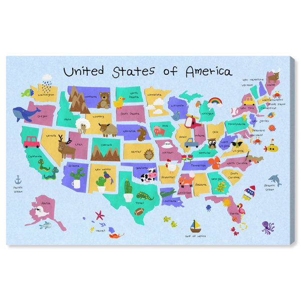 Fun Map Examples Oliver Gal Fun Map 2 - Graphic Art Print - Wayfair Canada