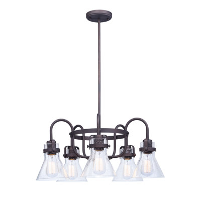 Critchfield 5 - Light Steel Dimmable Classic / Traditional Chandelier