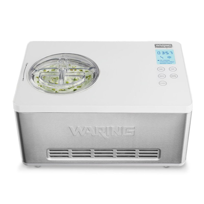Waring 2-Quart Silver Stainless Steel Ice Cream Maker