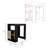 Kitchen Island with 1-Door Cabinet Push to open System and Side Shelves Black -  Natural Oak-411016750