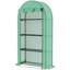 Small Portable Greenhouse, With Roll-Up  Doors, Steel Shelves, UV Waterproof Cover