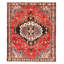 Tapis rouge Anadol unique fait à la main 5 pi 3 po x 6 pi 5 po