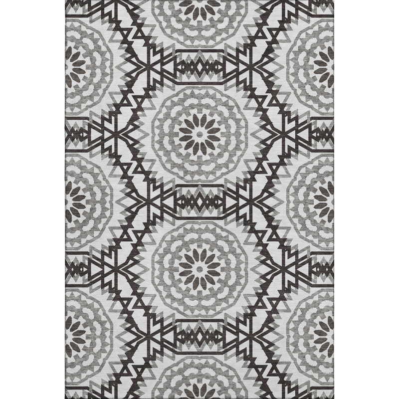 Premium Machine Washable Cerrito White Rug, Rectangle 10' x 14'