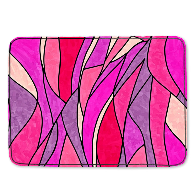 Tapis de salle de bain abstrait, L 24 po x L 17 po