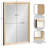 Sherita Metallic Rectangle Bathroom Wall Mirror-755098454-755098449