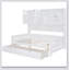Lit de jour en bois avec 2 tiroirs, armoire et tablette tout-en-un, blanc