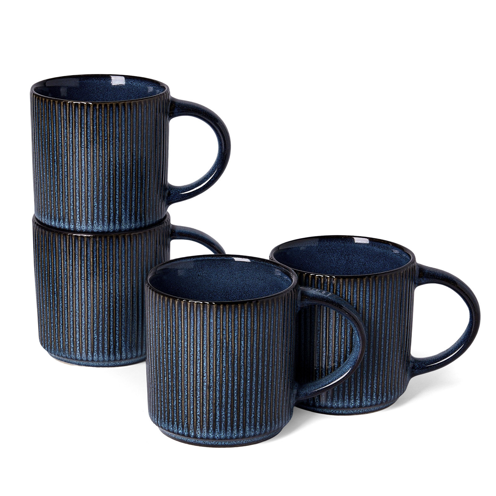 Azal Stoneware Coffee Cup, 16 oz, Nebulas Blue