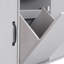 Îlot de cuisine avec armoire de rangement pour poubelle, chariot de cuisine avec abattant, support à épices, porte-serviettes et tiroir, îlot de cuisine sur roulettes avec tablette réglable, gris-1002439311