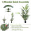 Palmier artificiel de 6 pi (paquet de 2) - plante artificielle en pot résistante aux rayons UV pour un décor intérieur ou extérieur, pot tropical réaliste