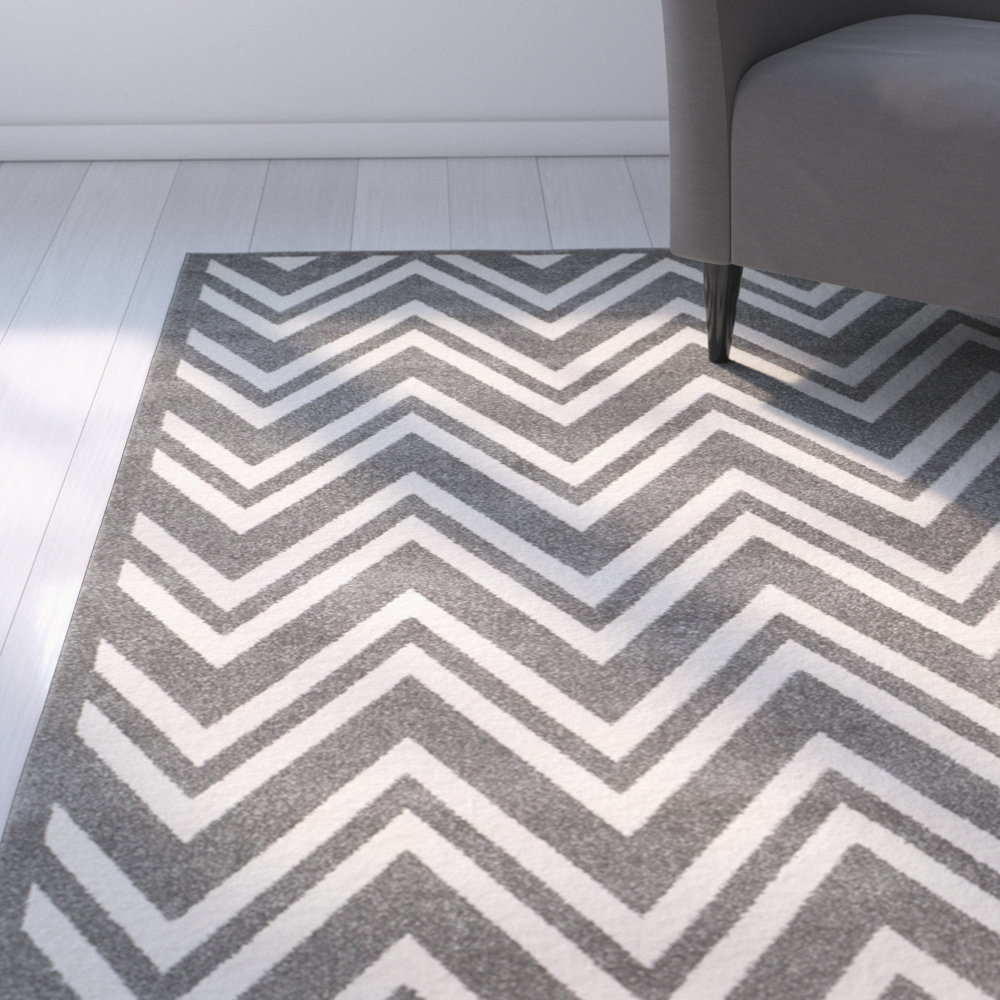 Chevron Performance Rug Hokku Designs Bailey-Jay Performance Chevron Rug | Wayfair