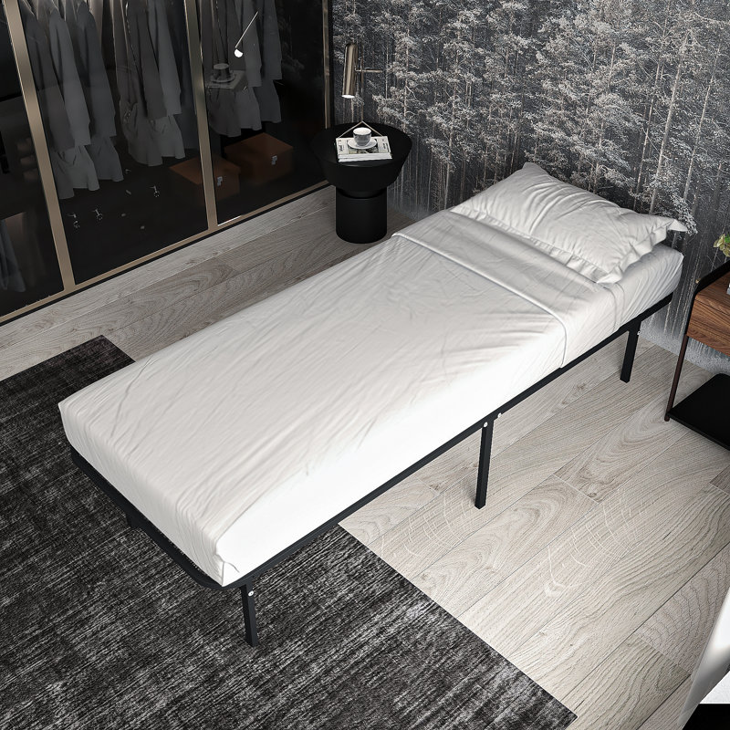 Noise Smartbase 3Ft Foldable Metal Platform Bed Frame Foundation/Basics, Solid Premium Steel Mesh Base, Single (3')