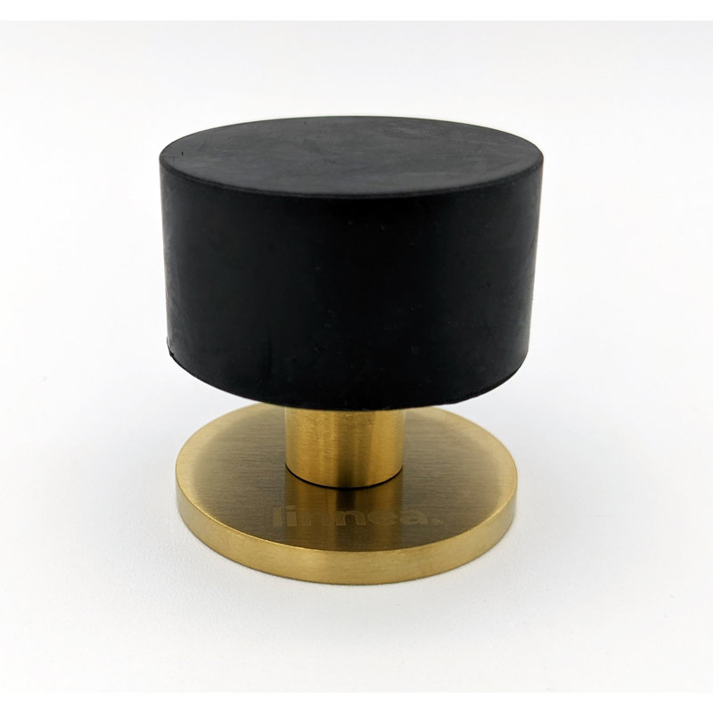 Stainless Steel Floor Mount Stop, Satin Brass