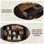 Buffet en bois massif noir et noyer