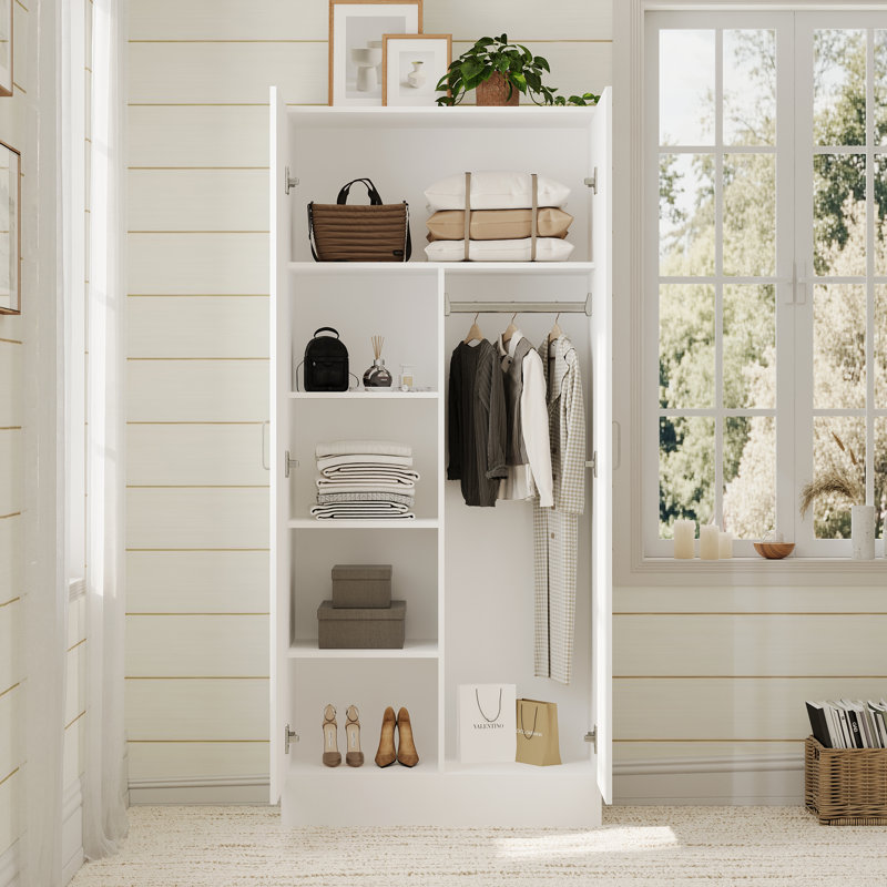 White Wardrobe For Compact Homes