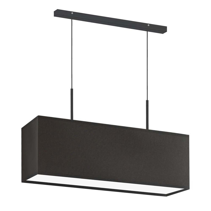 Gener 2 - Light Square/Rectangle Pendant, Dark Brown, Black