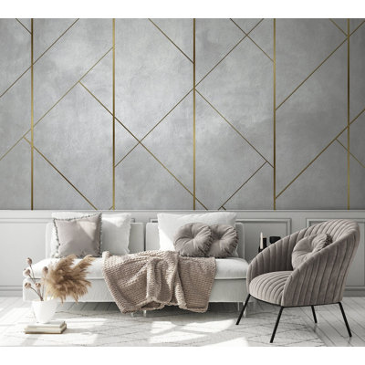 Luxury Modern Abstract Geometric Design Removable Wallpaper