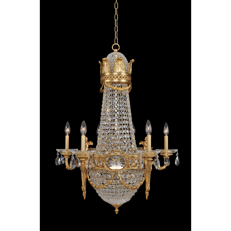 Marseille Antique Brass Crystal 12-Light Traditional Chandelier