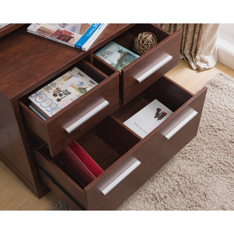Dedman 81cm Wide 3 -Drawer File Cabinet, Vintage Walnut