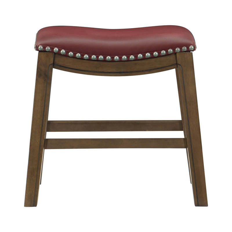 Tabouret Zackery, Rouge, Petit tabouret (siège d'une hauteur de 19,5 po)
