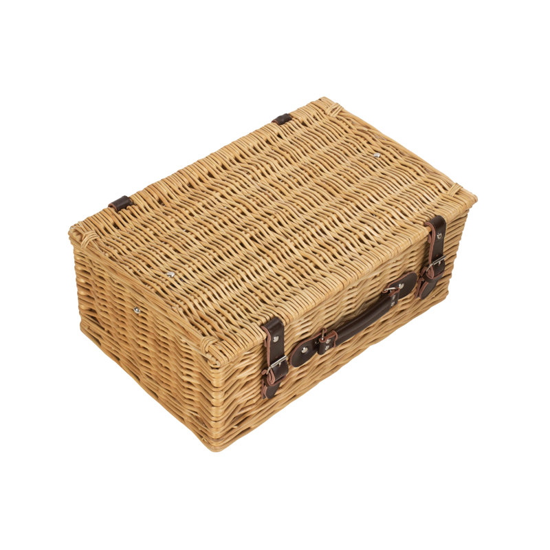 Wicker Empty Hamper Basket, 19cm H x 46cm W x 30cm D, Buff 
