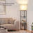 Sector Corner Shelf Lamp 3 Color Temperatures Led Bulb,corner Lamp With Linen Lampshade