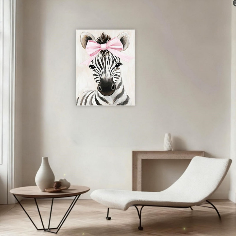 Adorable art mural 24 po x 36 po Zebra