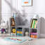 Bibliothèque pour 6 enfants avec coin lecture et coussin, rangement polyvalent pour chambre à coucher-1142674431