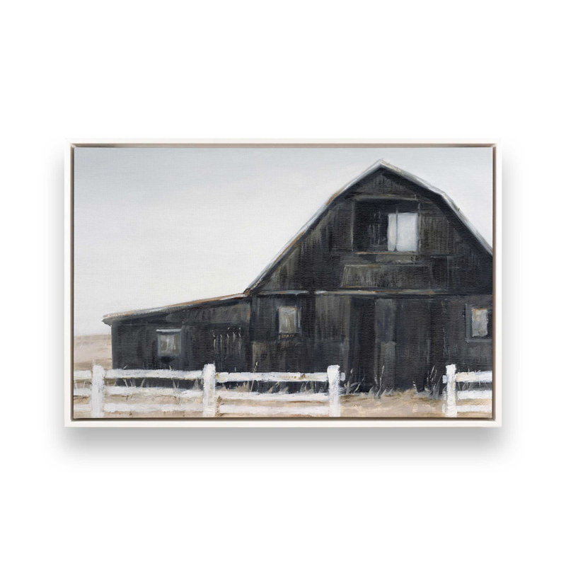 Impression sur toile patinée noir vieilli II dans un cadre doré, 24 po x 36 po, H 20,75 po x l 30,75 po x P 1,75 po