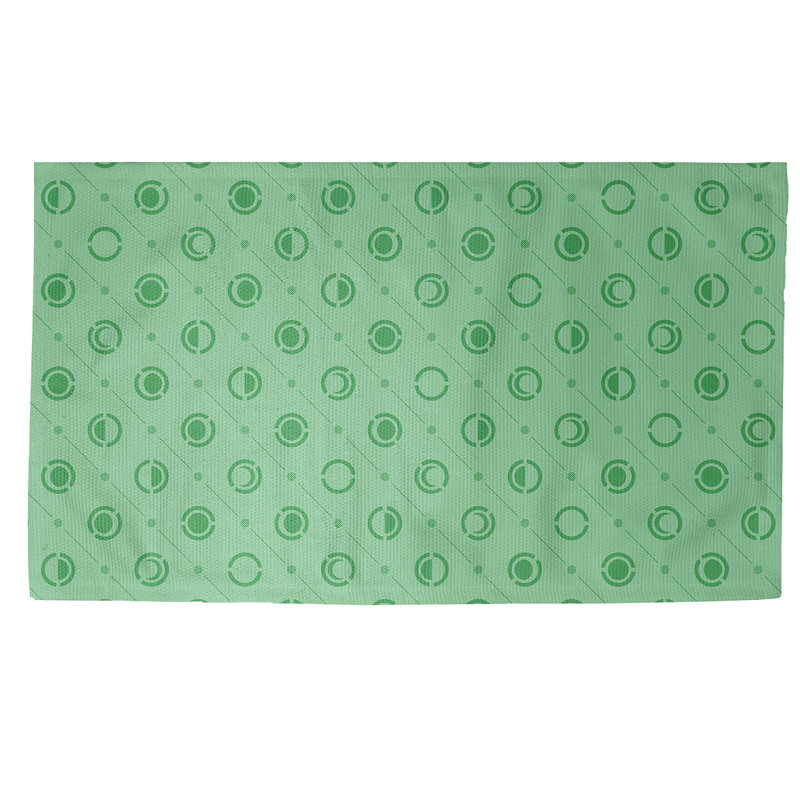 Vert Tapis décoratif phases de lune, Rectangle de 5 pi x 7 pi