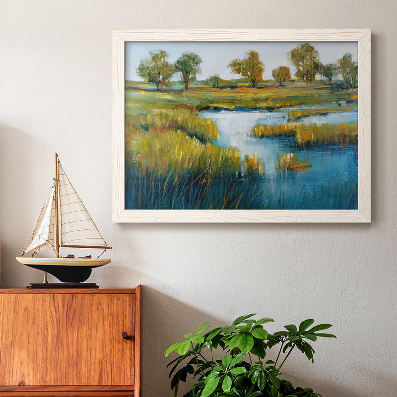 Marshland View IV, reproduction d'art sur toile, H 14 po x l 20 po, Blanc