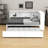 Full Size Daybed With Trundle & Bookcase, Metal Daybed With USB Ports And Storage Headboard, Full Corner Bed With Trundle And Storage For Kids Teens Adults-1449547809