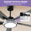  Ventilateur de plafond moderne intelligent 52 po avec lumières Smart-121081125-121081123