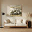 «Farm Sheep with Lambs», art mural en métal beige-659595555