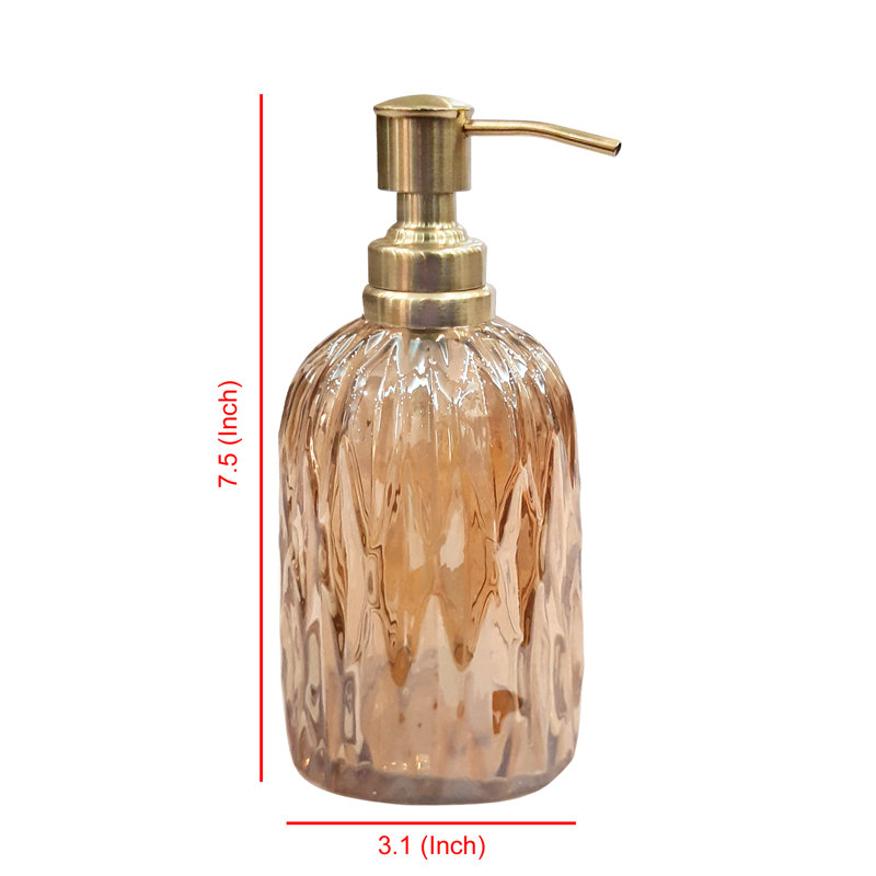 Distributeur de savon et de lotion Glacier, Ambre / Or