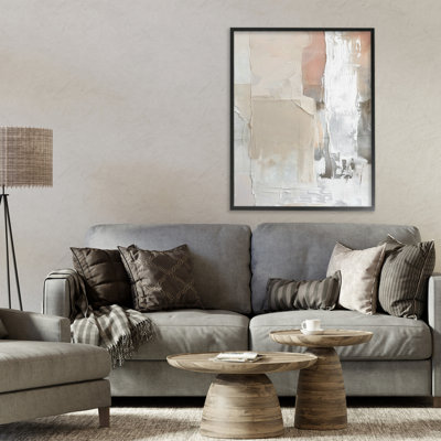 Giclée subtile abstraite encadrée, design par Riley B