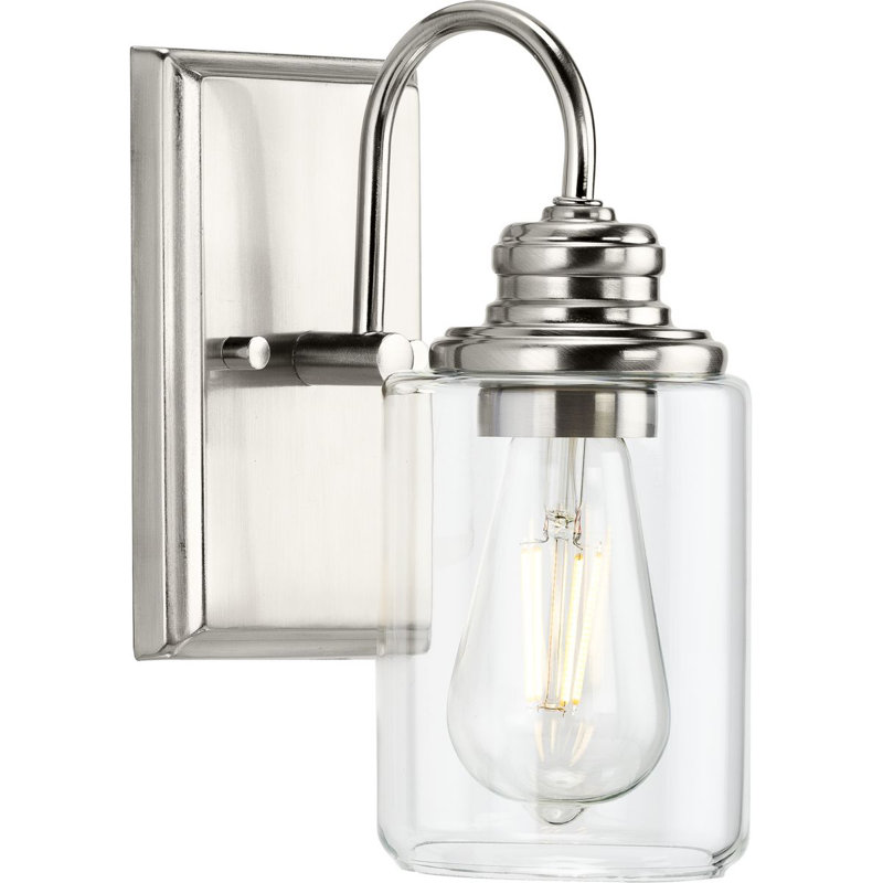 Armed Sconce, Brushed Nickel
