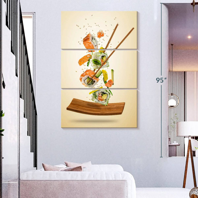 Yarlin Salmon Sushi Rolls, 65" H x 42" W