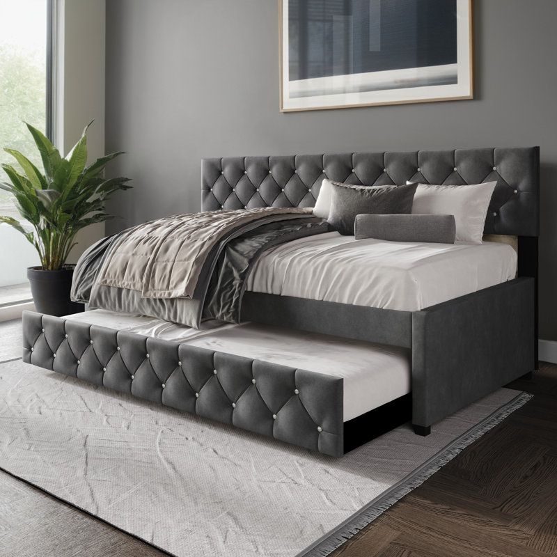 Lit de jour Darcey, Gris foncé