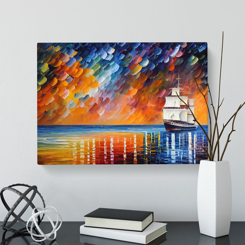 Ship On The Horizon - Wrapped Canvas, 50cm H x 76cm W x 3cm D